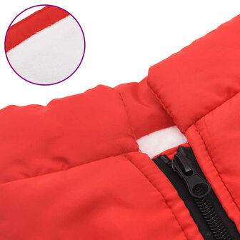 Hondenjas met harnas waterdicht reflecterend rood L24 7