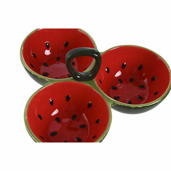 Aperitiefschaaltje Home ESPRIT Rood Groen Keramiek Watermeloen 23 x 22 x 10,5 cm 2