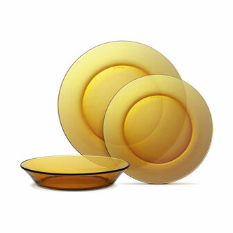 Serviesset Duralex Lys Amber 18 Onderdelen (2 Stuks) 2