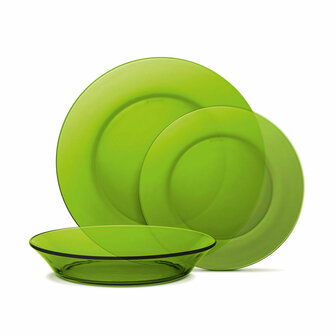 Serviesset Duralex Lys Groen 12 Onderdelen (2 Stuks) 2