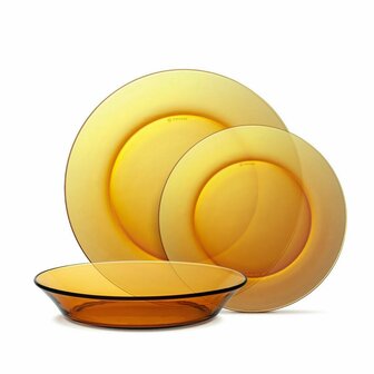 Serviesset Duralex Lys Amber 12 Onderdelen (2 Stuks) 3
