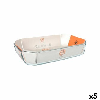 Serveerschaal MasterChef Rechthoekig 3,2 L 33 x 22 x 6,5 cm 33 x 22 cm (5 Stuks) 1