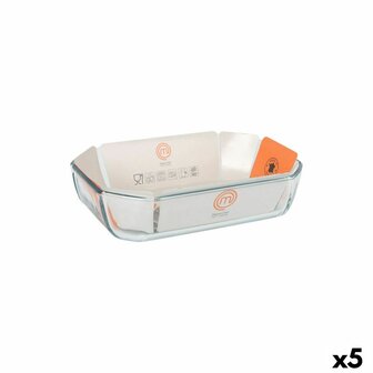 Serveerschaal MasterChef Rechthoekig 2,2 L 27 x 18 cm (5 Stuks) 1