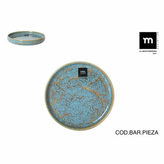 Serveerschaal La Mediterr&aacute;nea Scratch blue 13,7 x 2 cm (24 Stuks) 2