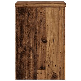 Plantenstandaards 2 st 25x25x35 cm bewerkt hout oud houtkleurig 6
