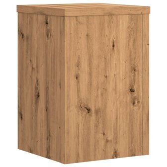 Plantenstandaards 2 st 25x25x35 cm hout artisanaal eiken 4