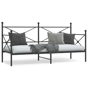 Slaapbank zonder matras 75x190 cm staal zwart 1