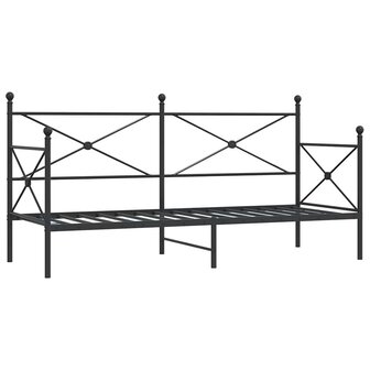 Slaapbank zonder matras 75x190 cm staal zwart 2