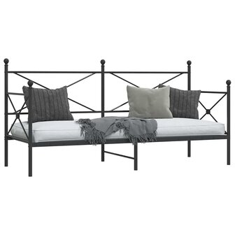 Slaapbank zonder matras 75x190 cm staal zwart 4