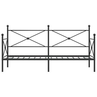 Slaapbank zonder matras 75x190 cm staal zwart 5