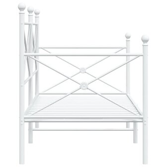 Slaapbank zonder matras 75x190 cm staal wit 6