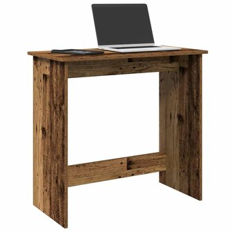 Bureau 80x40x75 cm bewerkt hout oud houtkleurig 1