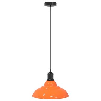 Hanglamp in hoogte verstelbaar E27 &Oslash;31cm metaal glanzend oranje 2