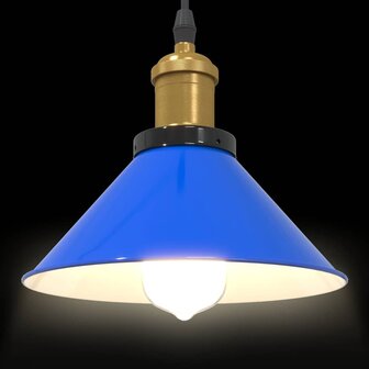 Hanglamp in hoogte verstelbaar E27 &Oslash;22 cm metaal donkerblauw 6