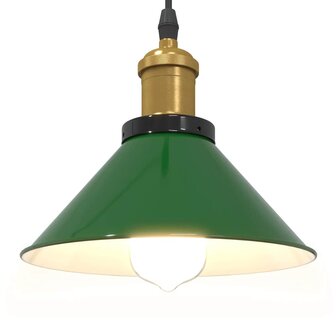 Hanglamp in hoogte verstelbaar E27 &Oslash;22 cm metaal glanzend groen 4