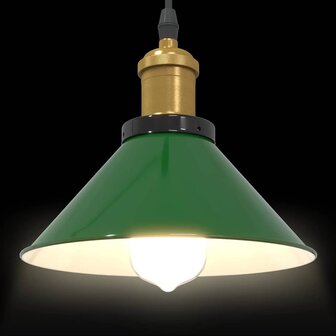 Hanglamp in hoogte verstelbaar E27 &Oslash;22 cm metaal glanzend groen 5