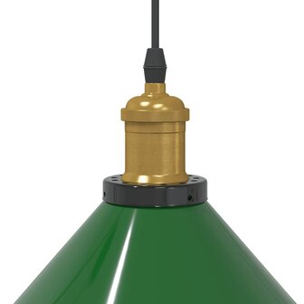 Hanglamp in hoogte verstelbaar E27 &Oslash;22 cm metaal glanzend groen 7
