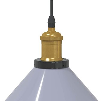 Hanglamp in hoogte verstelbaar E27 &Oslash;22 cm metaal glanzend grijs 8