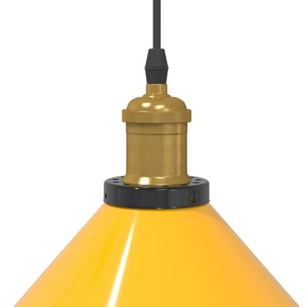 Hanglamp in hoogte verstelbaar E27 &Oslash;22 cm metaal glanzend geel 8