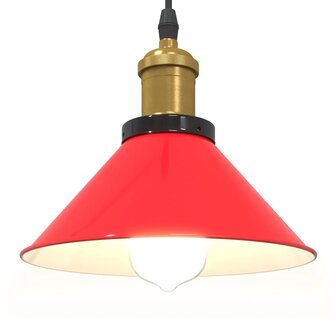 Hanglamp in hoogte verstelbaar E27 &Oslash;22 cm metaal glanzend rood 5