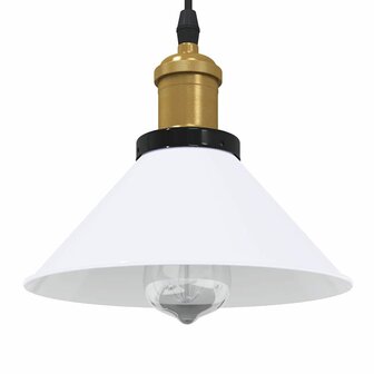 Hanglamp in hoogte verstelbaar E27 &Oslash;22 cm metaal glanzend wit 1