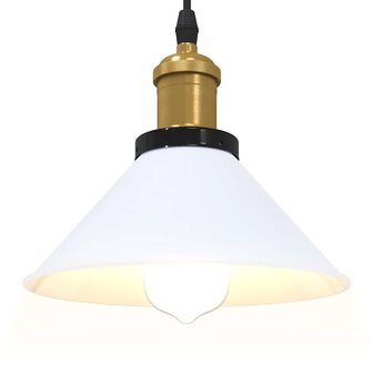 Hanglamp in hoogte verstelbaar E27 &Oslash;22 cm metaal glanzend wit 5
