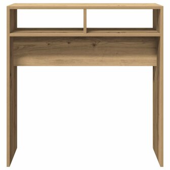 Wandtafel 78x30x80 cm bewerkt hout artisanaal eikenkleur 4