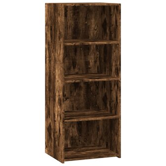 Hoge kast 50x41x124 cm bewerkt hout gerookt eikenkleurig 2