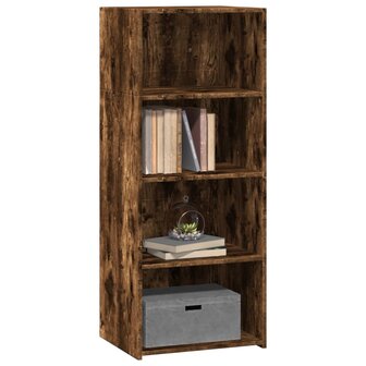 Hoge kast 50x41x124 cm bewerkt hout gerookt eikenkleurig 3