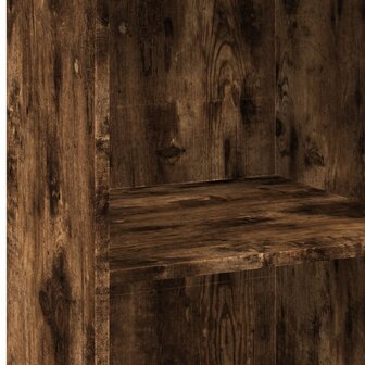 Hoge kast 50x41x124 cm bewerkt hout gerookt eikenkleurig 7