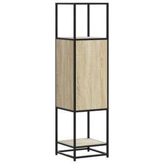Hoge kast 35,5x35x139 cm bewerkt hout en metaal sonoma eiken 7