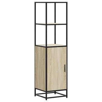 Hoge kast 35,5x35x139 cm bewerkt hout en metaal sonoma eiken 2
