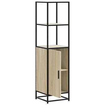 Hoge kast 35,5x35x139 cm bewerkt hout en metaal sonoma eiken 5