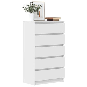Ladekast 60x36x103 cm bewerkt hout wit 1