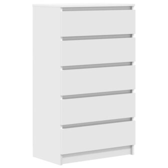 Ladekast 60x36x103 cm bewerkt hout wit 2