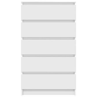 Ladekast 60x36x103 cm bewerkt hout wit 4