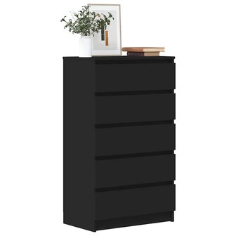 Ladekast 60x36x103 cm bewerkt hout zwart 1