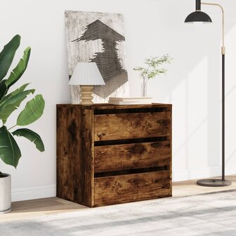 Ladekast 60x41x58 cm bewerkt hout gerookt eikenkleurig 3