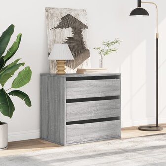 Ladekast 60x41x58 cm bewerkt hout grijs sonoma eikenkleurig 3