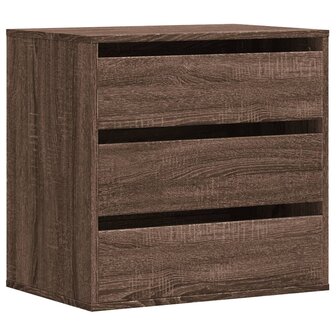 Ladekast 60x41x58 cm bewerkt hout bruin eikenkleurig 2