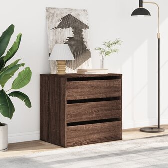 Ladekast 60x41x58 cm bewerkt hout bruin eikenkleurig 3
