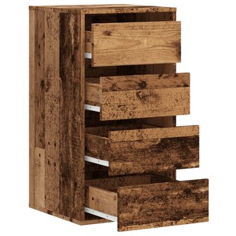 Ladekast 40x41x76 cm bewerkt hout oud houtkleurig 5