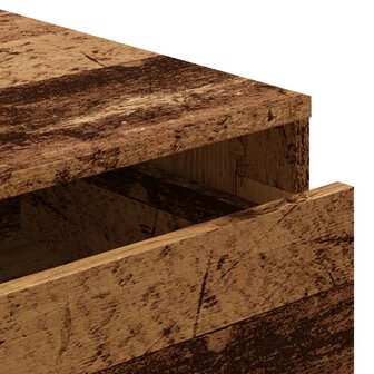 Ladekast 40x41x76 cm bewerkt hout oud houtkleurig 8