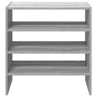 Schoenenrekken 2 st stapelbaar 60x30x30,5 cm grijs sonoma eiken 4