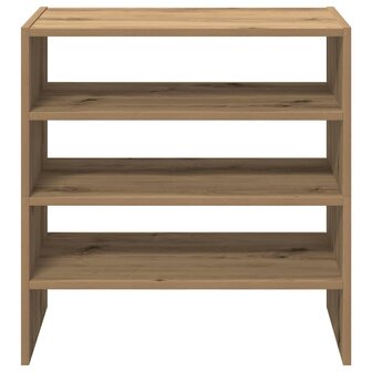 Schoenenrekken 2 st stapelbaar 60x30x30,5 cm artisanaal eiken 4