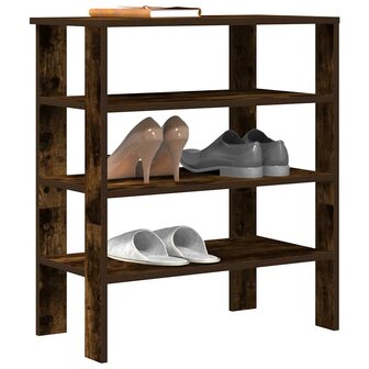 Schoenenrek 61x32x70 cm bewerkt hout gerookt eikenkleurig 1