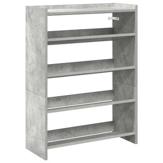Schoenenrek 60x25x81 cm bewerkt hout betongrijs 2