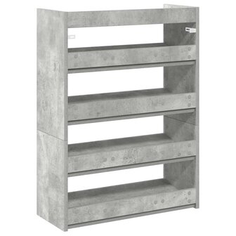 Schoenenrek 60x25x81 cm bewerkt hout betongrijs 6