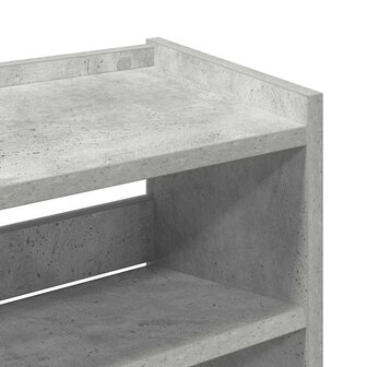 Schoenenrek 60x25x81 cm bewerkt hout betongrijs 7