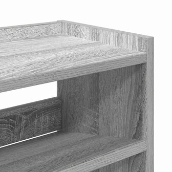 Schoenenrek 80x25x62 cm bewerkt hout grijs sonoma eikenkleur 7